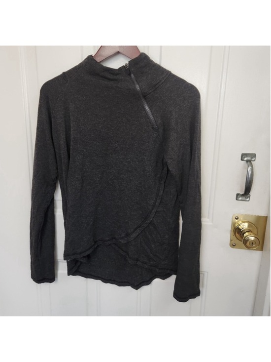 Scorpio Sol Tops - Scorpio Sol Women's Nova Zip Neck Long Sleeve Shirt Gray Size Medium NWOT